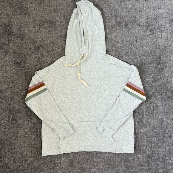 Madewell MWL Icy Heather Gray Superbrushed Easygoing Hoodie - Picture 2 of 6